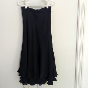 RALPH LAUREN Silk Black Skirt Large